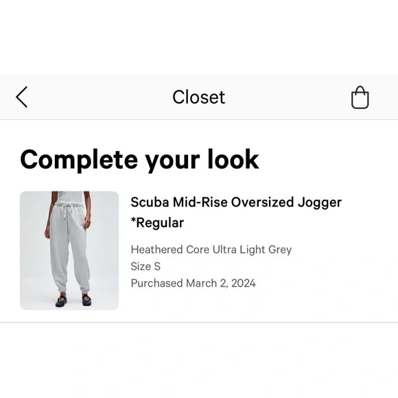 Lululemon | Scuba Mid-Rise Oversized Jogger | Heathered Grey | Small - Picture 5 of 5